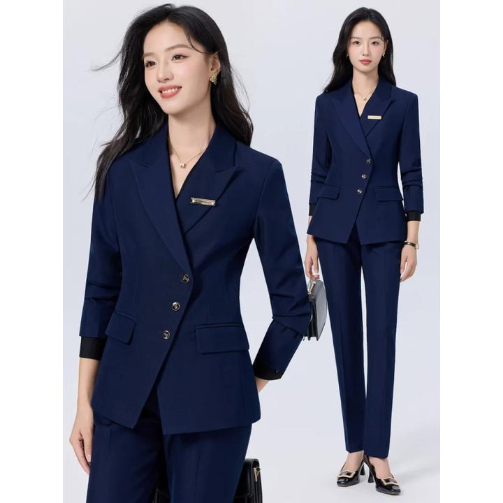 职业西装套装女春秋2025新款酒店银行经理正装工作服气质西服外套