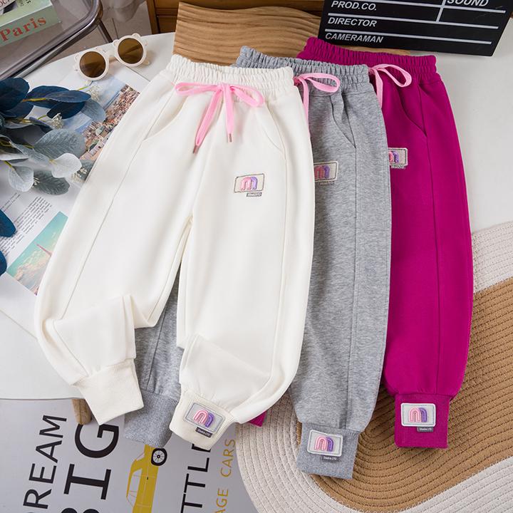 20205新款女孩卫裤女童裤子春秋款时尚休闲运动外穿裤子潮牌