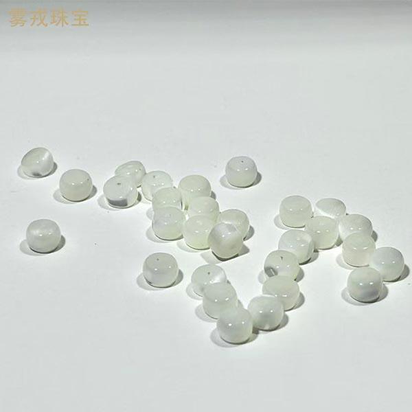 雾戎珠宝天然银丝贝白蝶贝老型珠新中式diy手串手链时尚饰品配饰