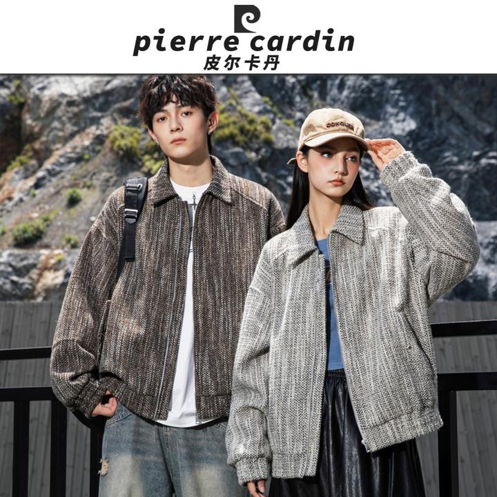 皮尔卡丹【官方】2025新秋季休闲夹克男女款潮牌老钱风复古上衣外套