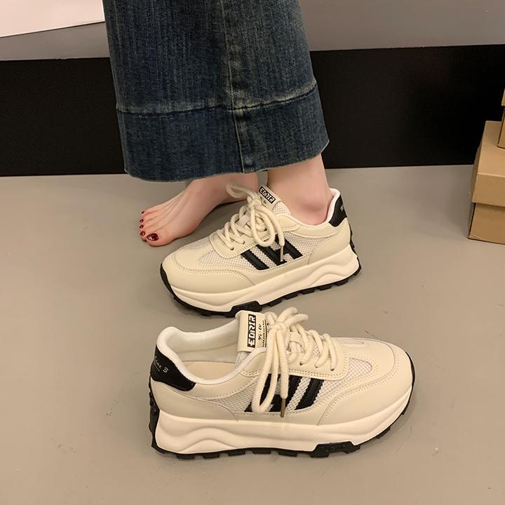 时尚韩版厚底增高休闲小白鞋224秋冬季百搭板鞋学生显脚小老爹鞋