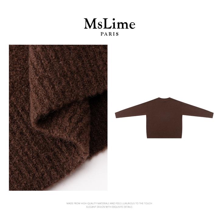 王嬛嬛MsLime25年新款 【柔密】绵羊毛上衣/裤子套装 HD2C0557/0558