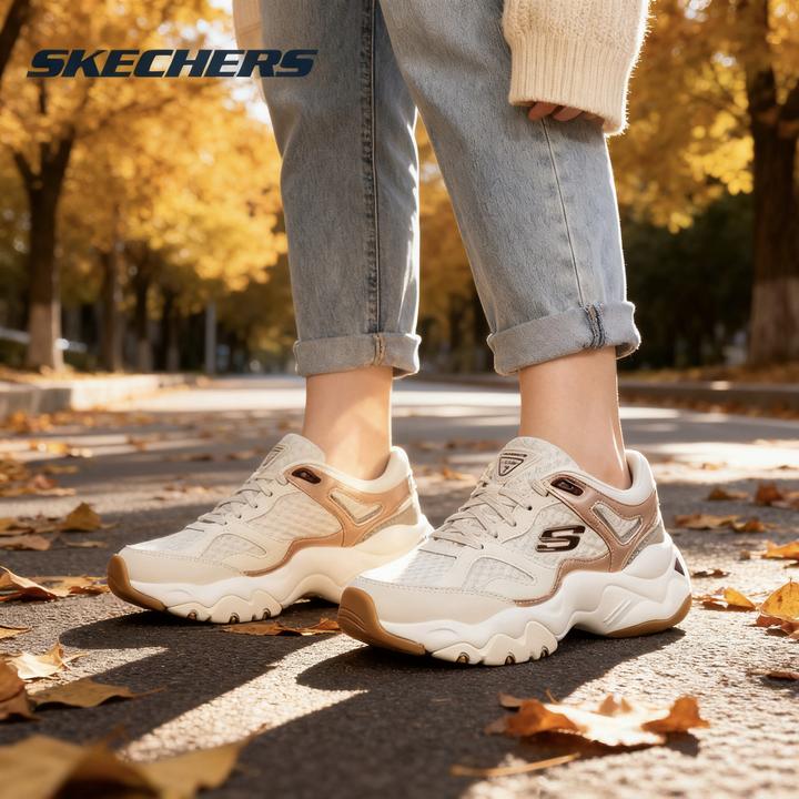 【香槟熊】斯凯奇冬季琥珀流光舒适老爹鞋软底女鞋休闲运动鞋12958