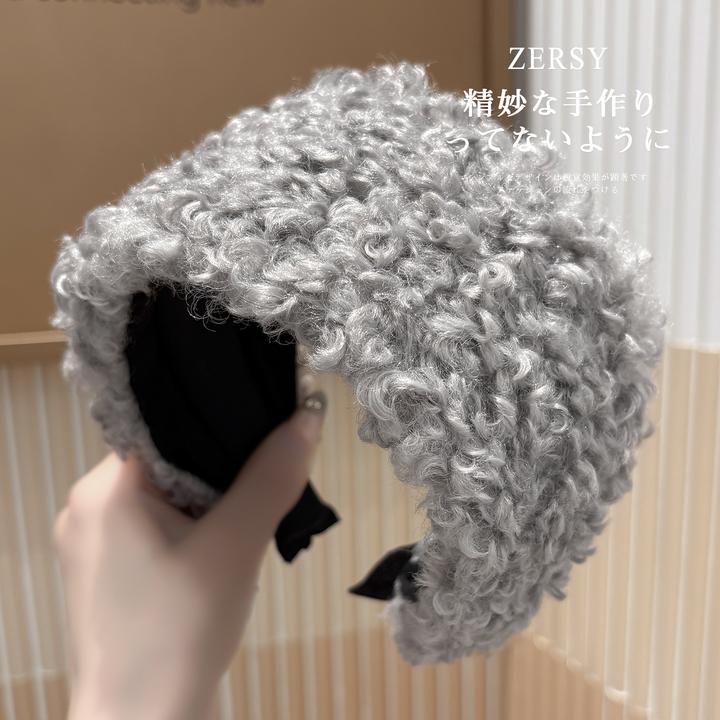 秋冬新款毛绒加厚发箍女高级感洋气时尚宽边发卡日常外戴洗脸头箍