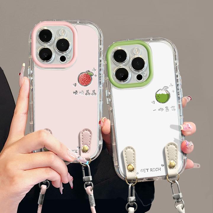顺顺荔荔适用苹果16promax泡芙手机壳iPhone15羽纱华为oppo小米15
