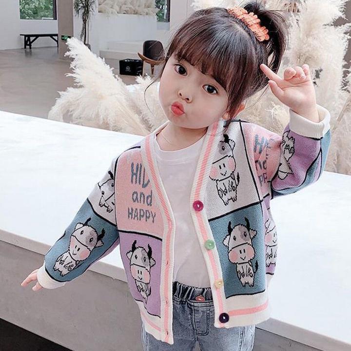 宝宝小童开衫毛衣2025新款春薄款节女宝洋气外套秋季女童秋装