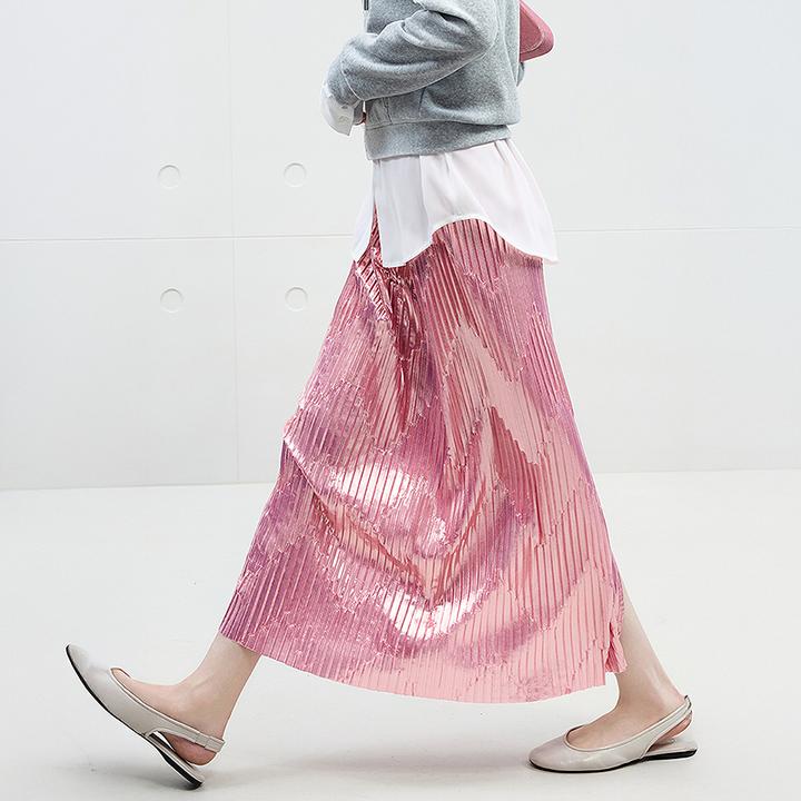 【博主同款】Juicy Couture橘滋半身裙女25秋新款流光千金百褶长裙