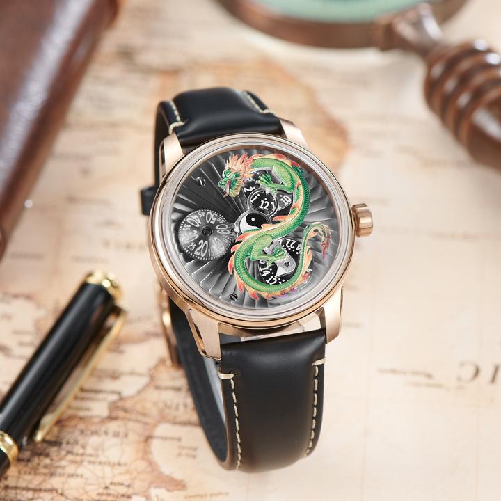 男款龙轻奢高档限定龙腾四海全自动机械夜光腕表时尚百潮男士手表