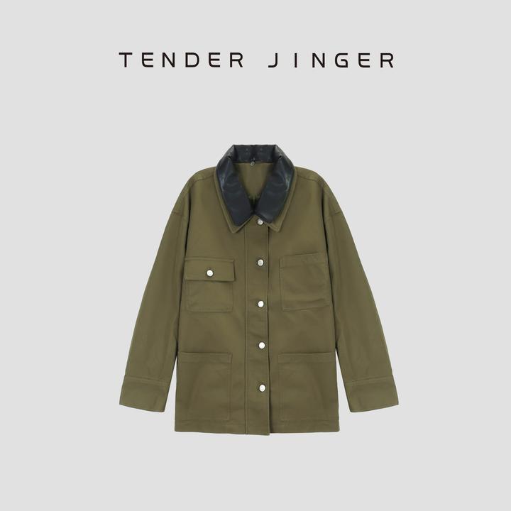 Tender Jinger可拆皮领挺括猎装夹克工装外套T53HMD41037