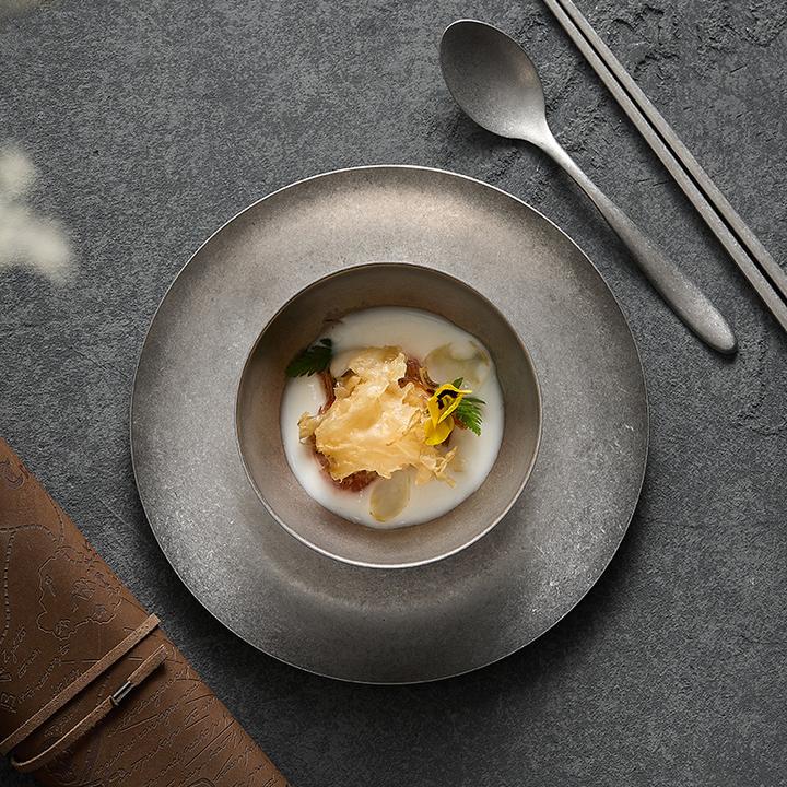 2025新款高级感精致漂亮高颜值复古工业风餐厅食品级不锈钢米饭碗