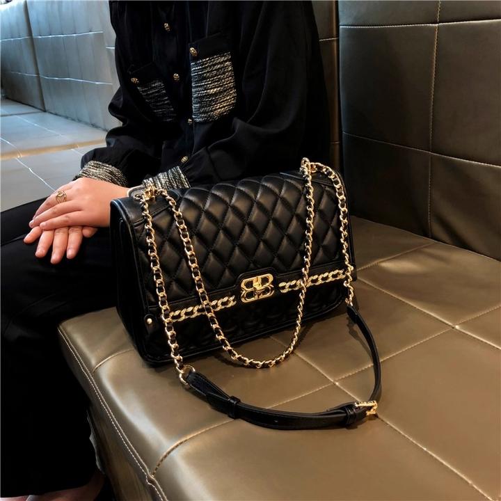 香港品牌菱格大气小方包2025新款流行链条单肩包高级感斜挎包潮流