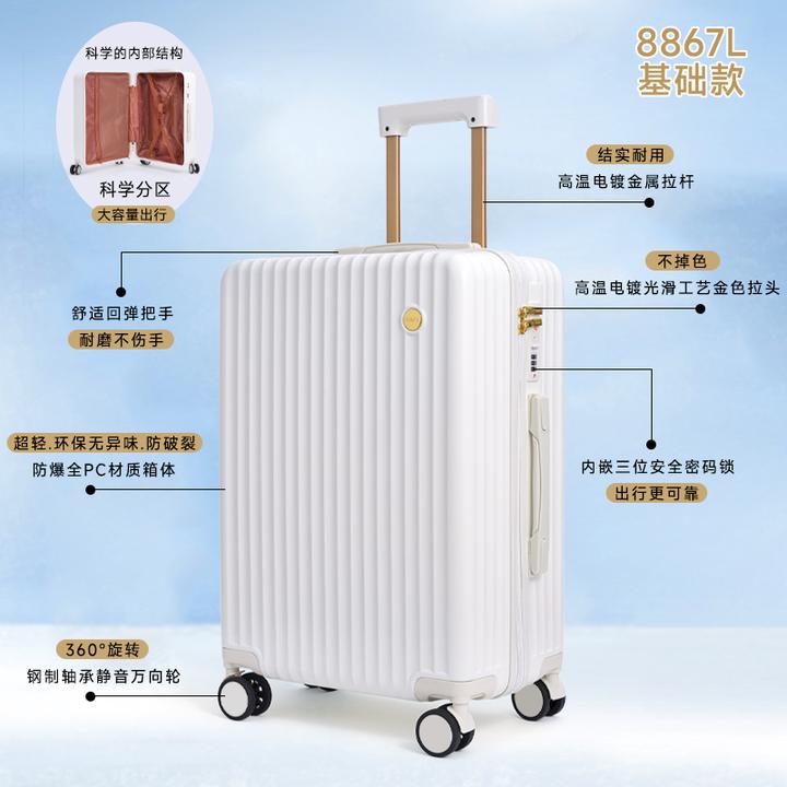 帝柏拉杆箱商务时尚大容量行李箱防爆拉链密码锁旅行箱包8867L BT