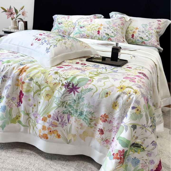 秘密花园 兰精天丝夏被四件套印花薄款夏凉被空调被蚕丝夏被机洗