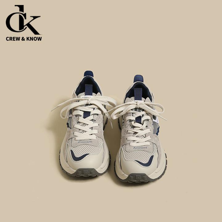 【C・K官方正品】加绒老爹鞋女加厚底灰色复古2025秋冬季阿甘鞋