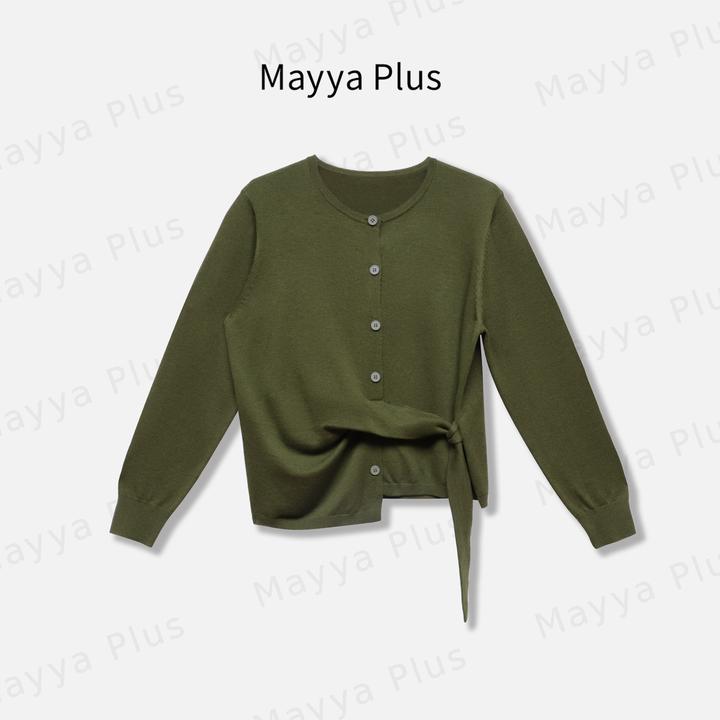 【记忆暖阳】Mayya Plus麦芽定制设计感流光风百搭针织开衫32546278