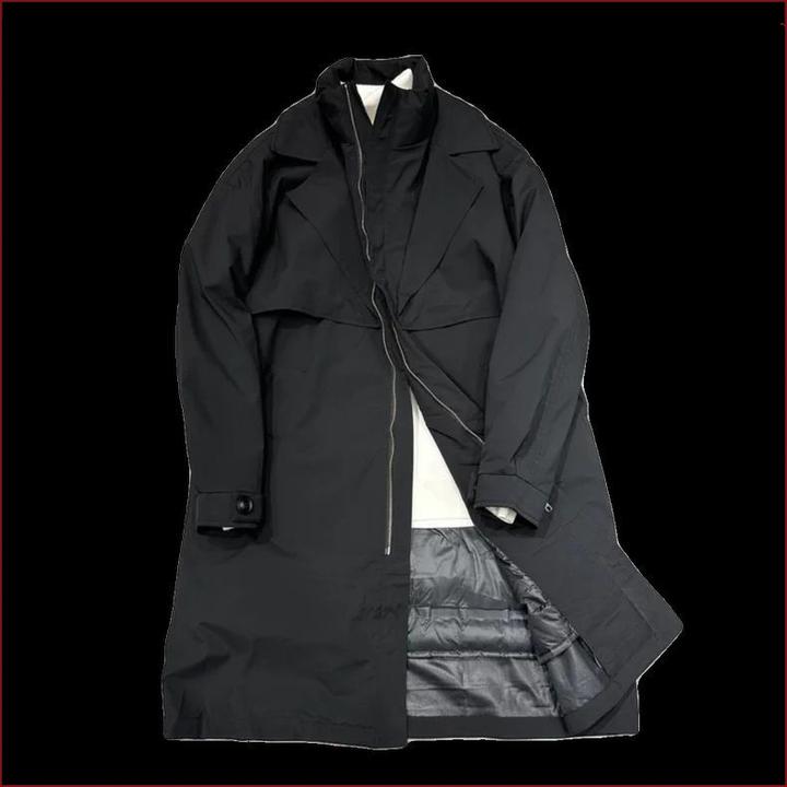 外贸原单冬季新款男士加厚中长款防寒保暖外套时尚潮流拉链翻领插