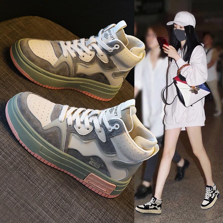 【DR官方正品】DR高帮鞋女加绒棉鞋2025年秋冬季新款百搭女鞋厚底