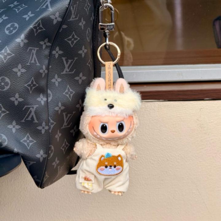 【小狗小猫背带裤】17cm搪胶公仔换装 一二三代可爱小狗套装