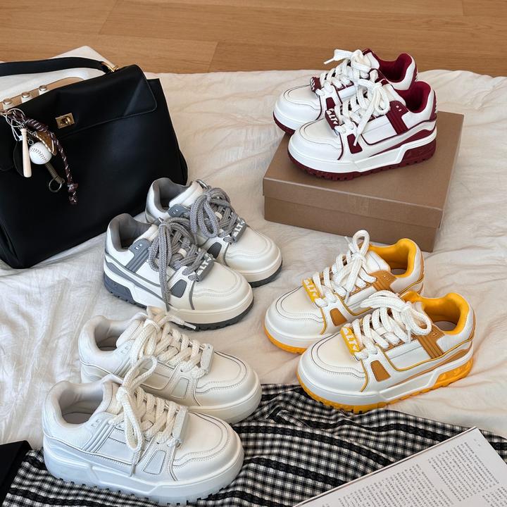 BAO/宝小姐BAO/宝小姐2024韩版厚底潮流时尚百搭休闲板鞋563-2