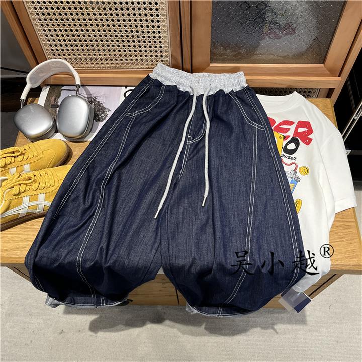 吴小越w1368男童夏款原色复古薄牛仔裤新品痞帅男孩新款韩版长裤