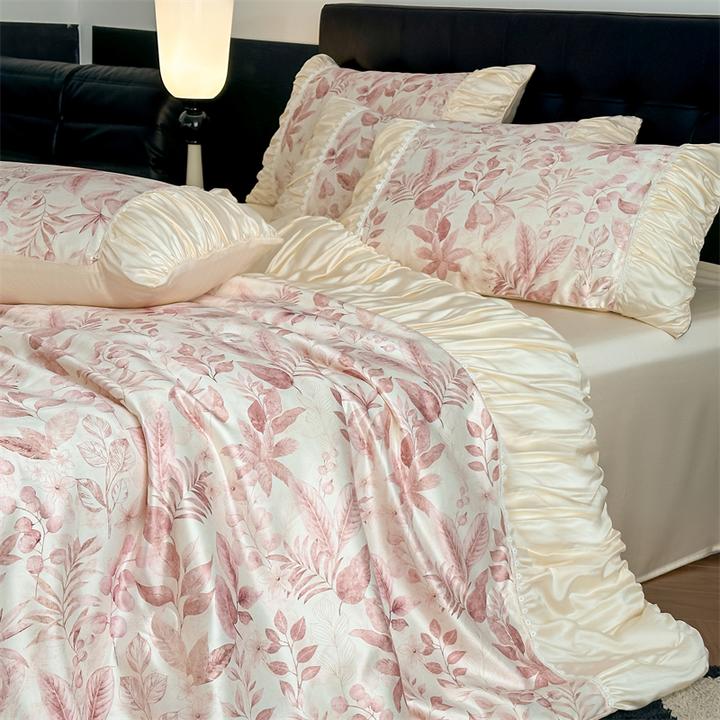 夏季法式公主风凉感水洗夏凉被单人双人冰丝空调被可机洗