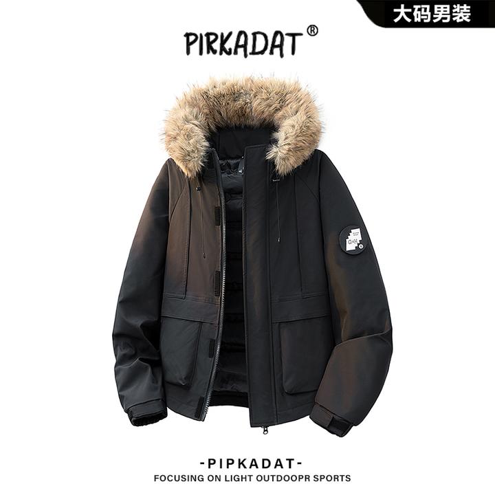 Pirkadat新款座山雕棉服潮流宽松男士棉衣冬季美式休闲保暖外套男
