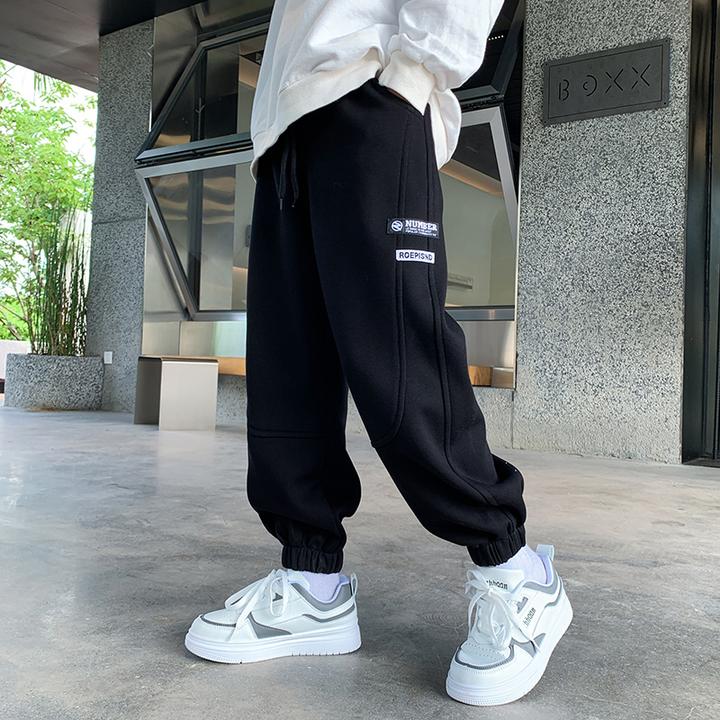 儿童装秋装男童裤子运动裤春秋款2025新款大童男孩秋季长裤痞帅风