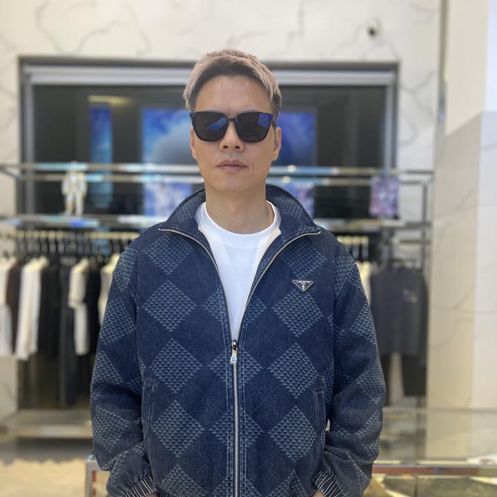 LAOFOYE老佛爷秋冬新款男士高端轻奢宽松版休闲加绒牛仔外套