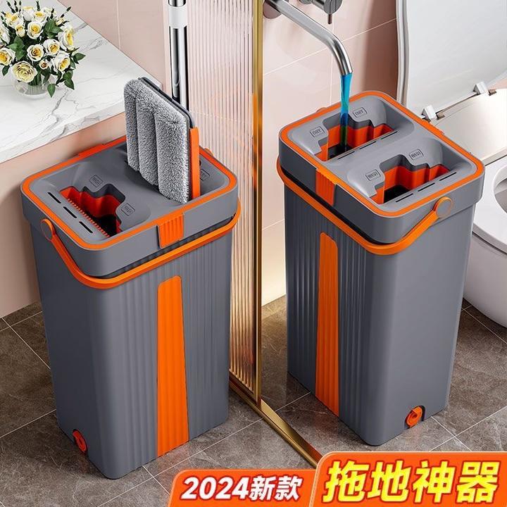 刮刮乐拖把桶干湿两用免手洗平板拖把家用懒人拖地墩布神器一拖净