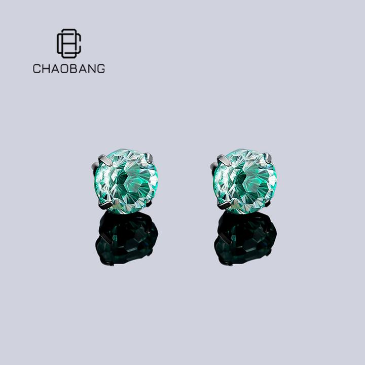 chaobang/潮邦 钛钢耳饰 調設師 l 钛钢烟花切耳钉螺丝平底耳骨钉