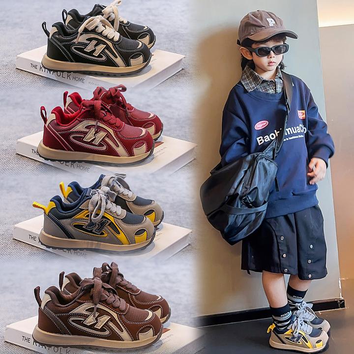 儿童运动鞋女童透气休闲跑步鞋子2025春秋新款男童韩系户外阿甘鞋