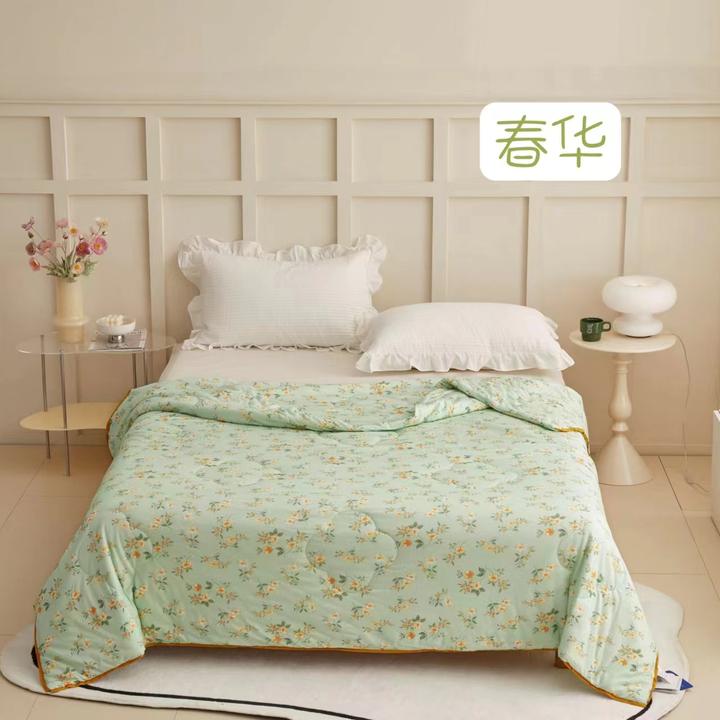 可水洗棉花夏被薄款双面