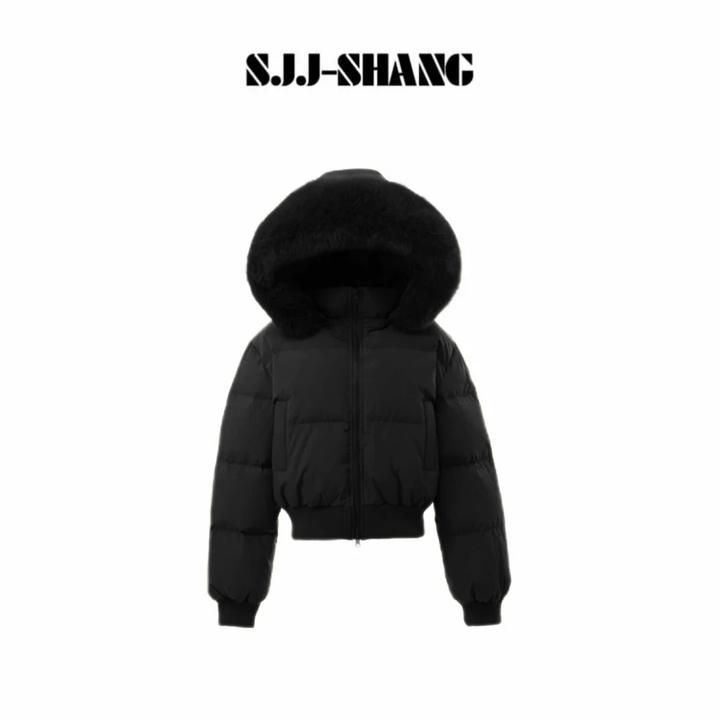SJJ-SHANG【暖鹅】轻奢saga狐狸毛领子90鹅绒高克重羽绒服q136375p