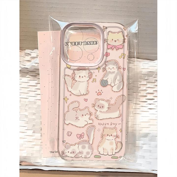 多只小猫适用iPhone14苹果16防摔手机壳15promax创意12女款14透明