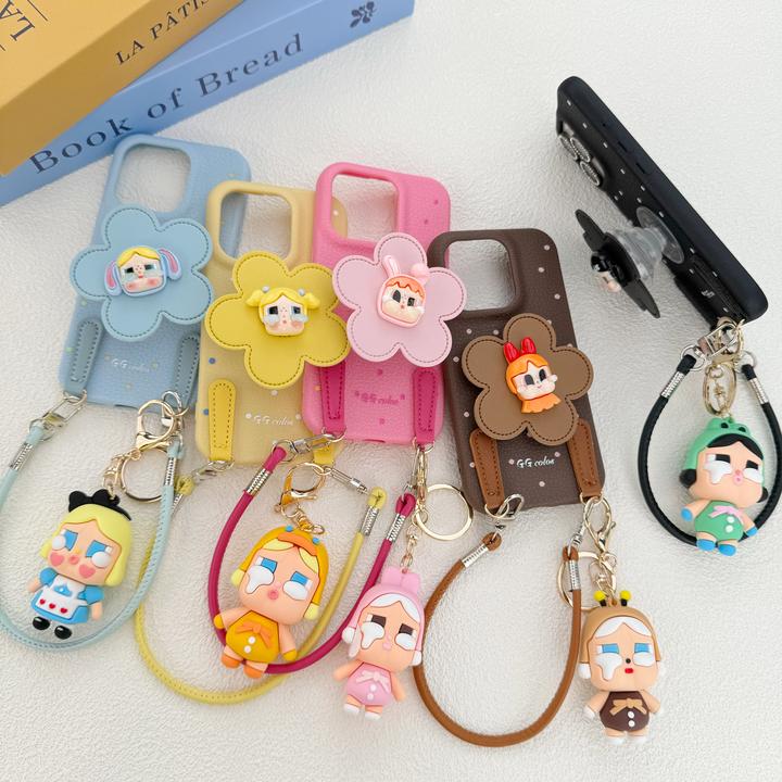 立休哭娃支架斜挎适用苹果16promax手机壳华为荣耀OPPOVIVO小米