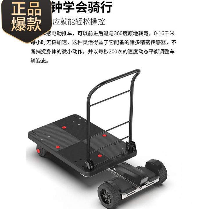 LITBOT小动体感电动手推车买菜快递载货平板车仓库推车小型搬运车