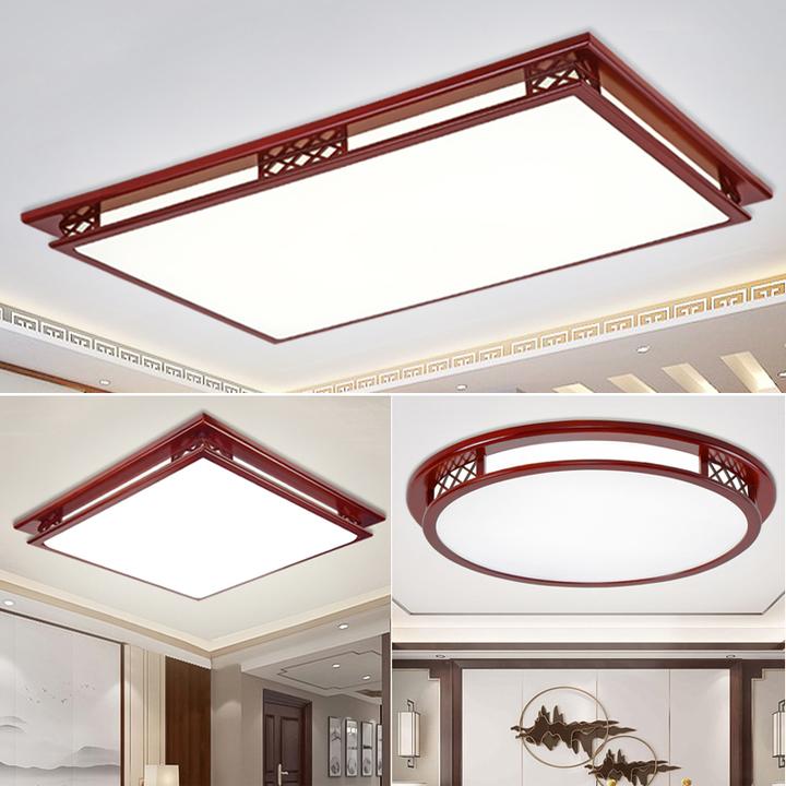 新中式吸顶灯客厅灯中古风新款中国风中山灯具实木简约餐厅卧室灯