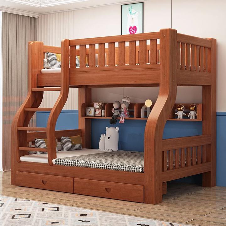 2025新款上下铺床儿童床实木子母床高低床家用小户型上下铺双层床