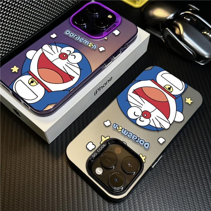开心叮当猫适用苹果16promax手机壳iPhone15创意14保护套17新款12