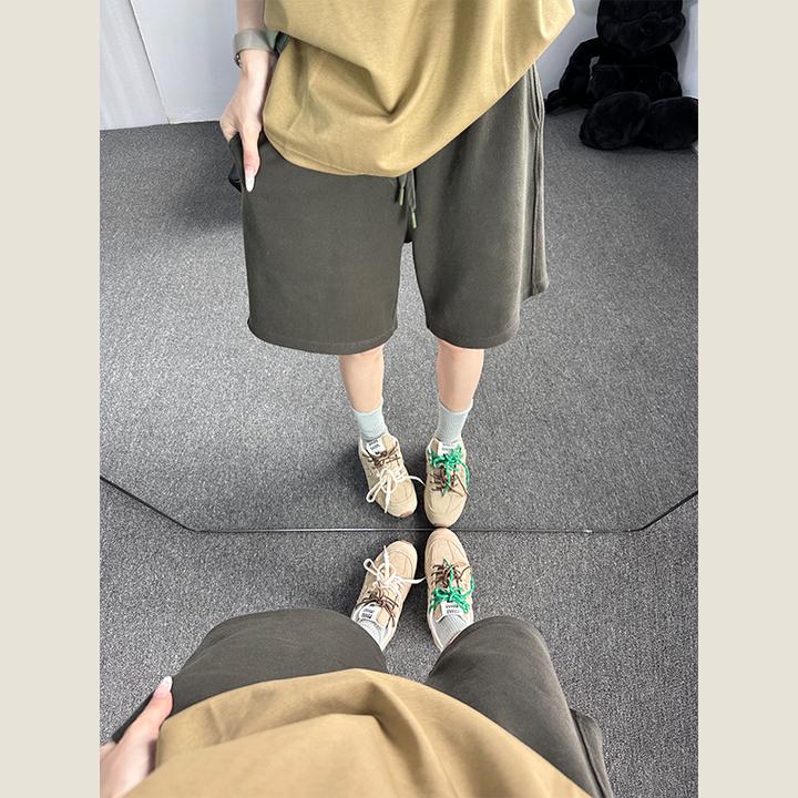 No talking春秋新款美式珠地棉长裤男款美式卫裤休闲裤男生裤子