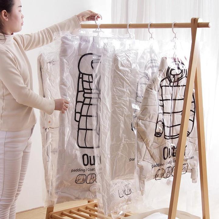挂式真空压缩袋厚衣服冬衣外套挂衣袋棉袄羽绒服收纳挂袋