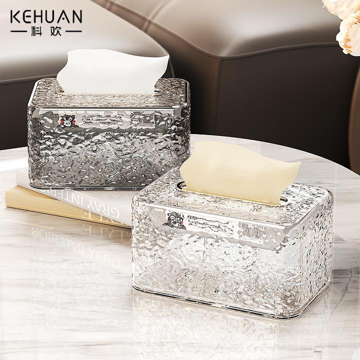 新款纸巾盒客厅高级感轻奢桌面收纳盒餐巾纸抽纸盒多功能纸抽盒