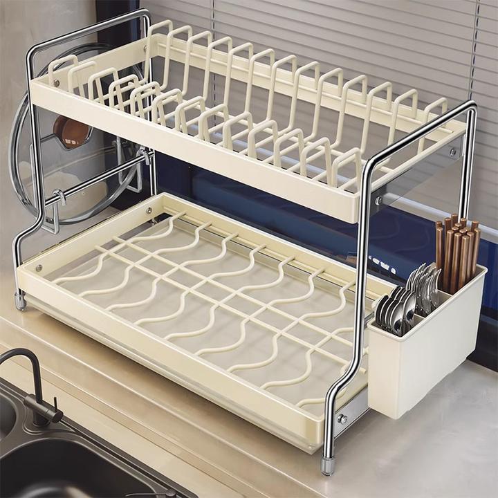 居厨厨碗架沥水架厨房多功能家用台面盘子收纳架碗筷收纳盒放碗碟