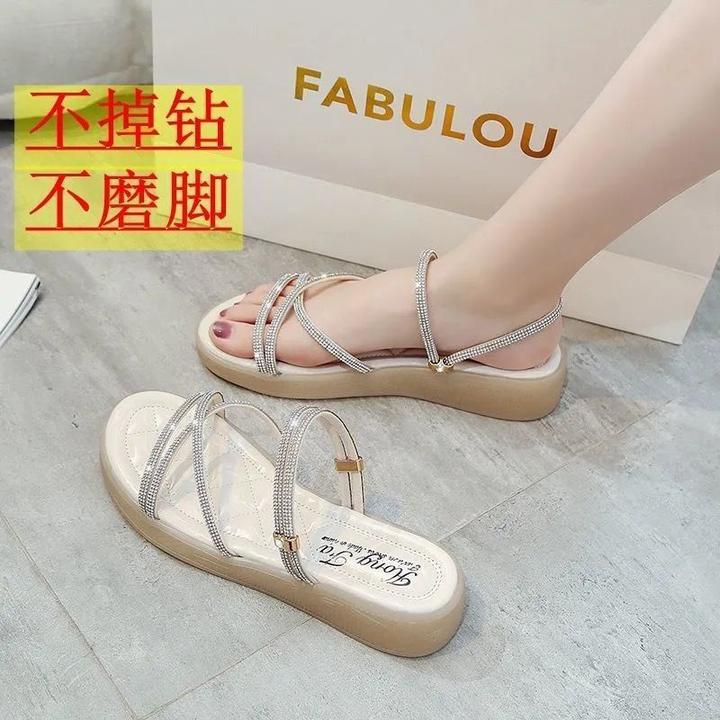 两穿凉鞋牛筋底软底夏季新款仙风时尚外穿学生韩版凉拖鞋百搭气质