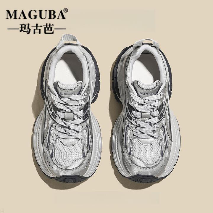 玛古芭轻奢厚底老爹鞋女舒适轻便小个子运动鞋时尚潮流爆款休闲鞋