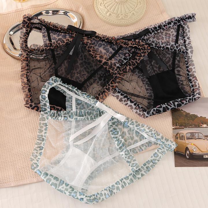 豹纹少女三角内裤设计师款速干中腰透气棉质裆女内裤