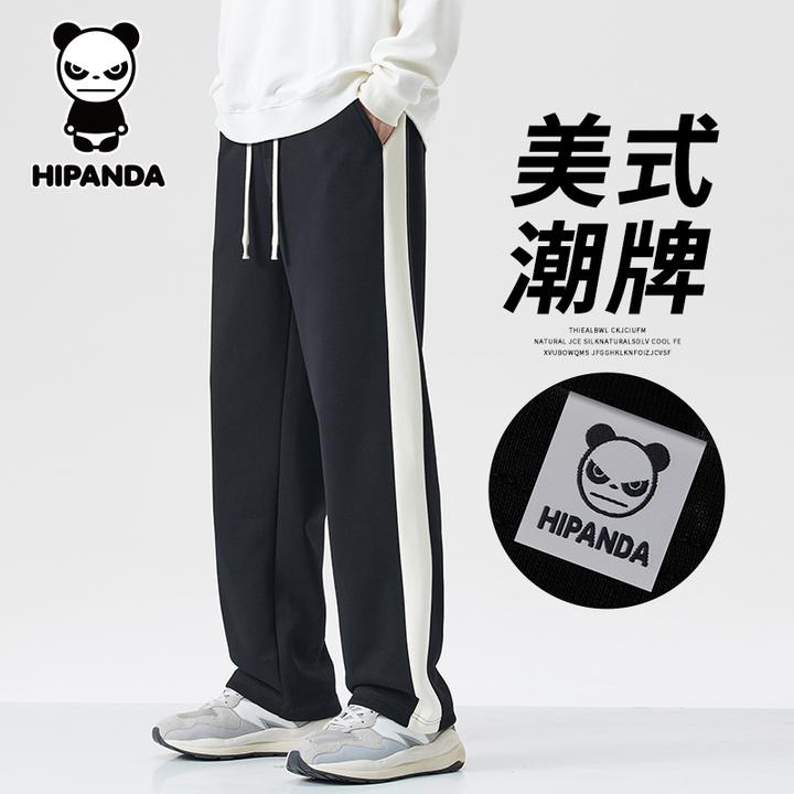 HiPanda你好熊猫美式潮牌休闲裤男士秋季宽松直筒垂感条纹运动裤