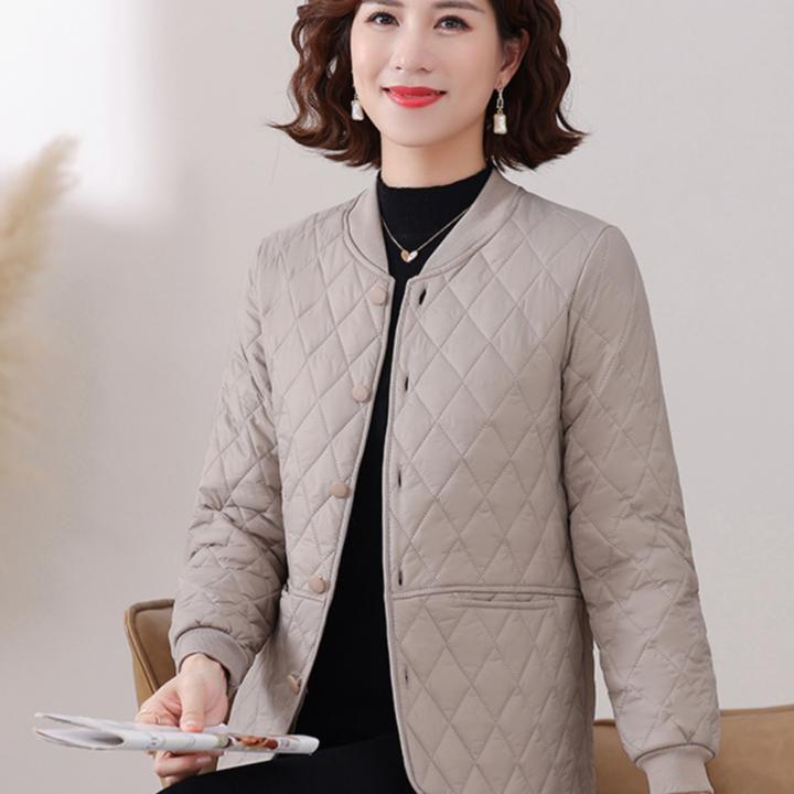 秋冬季女士妈妈装防风保暖中老年棉衣常规款棉服小棉女性棉袄加厚
