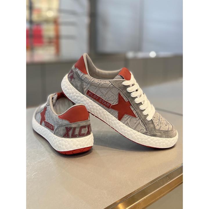 Bambetel鞋子百搭男鞋年秋季新款布面字母图案板鞋软底休闲简约阿