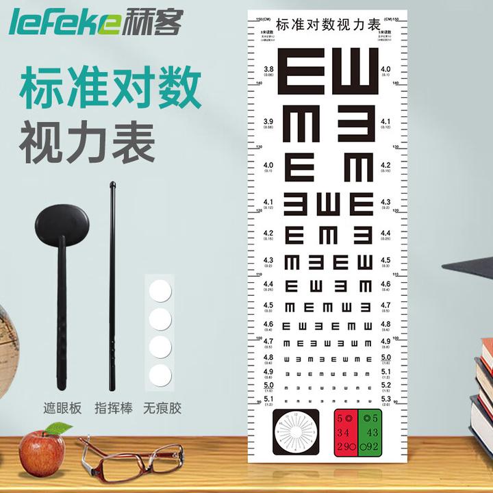 秝客lefeke视力表挂图家用视力检查儿童测眼睛近视对数视力表